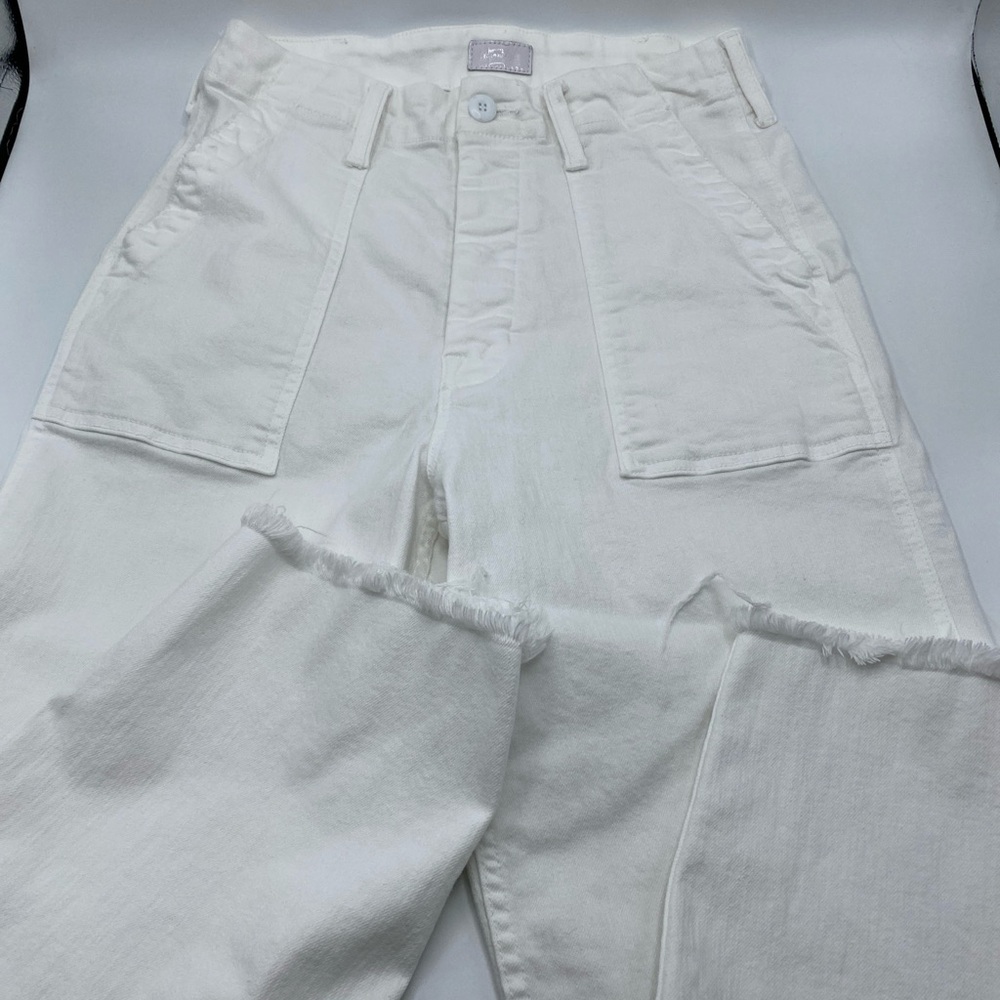 MOTHER  Ankle Fray White Fairest of Them All Jean Size 25